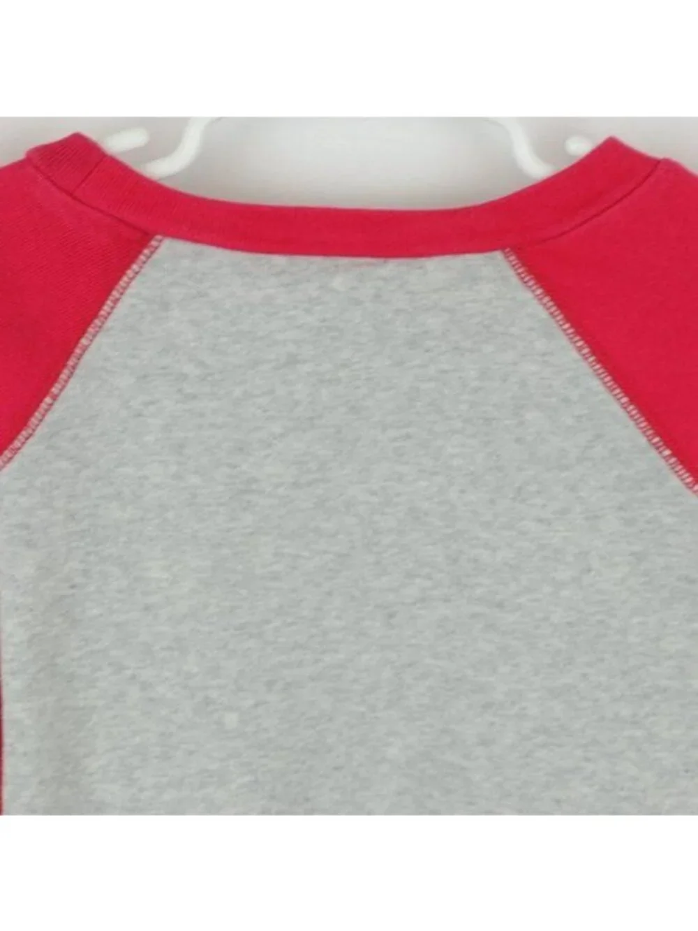 American Girl Girls Size 8 Gray Red Reindeer Graphic Long Sleeve Pajama Top